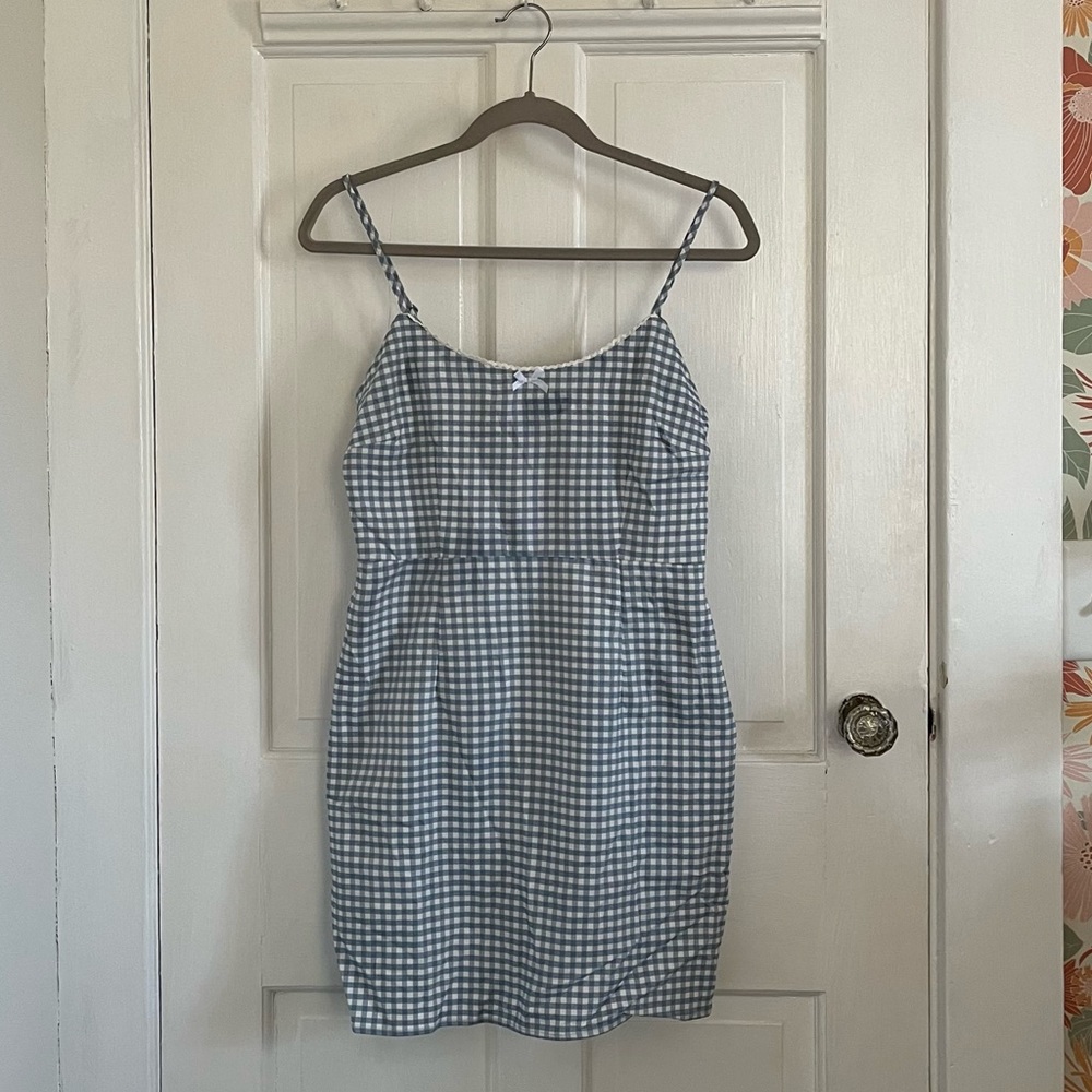 PacSun Lottie Moss Blue Gingham Dress
